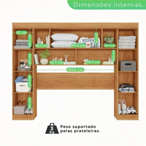 Guarda-roupa Modulado 4 Portas Apolo Cinamomo/Off White - Imagem 5