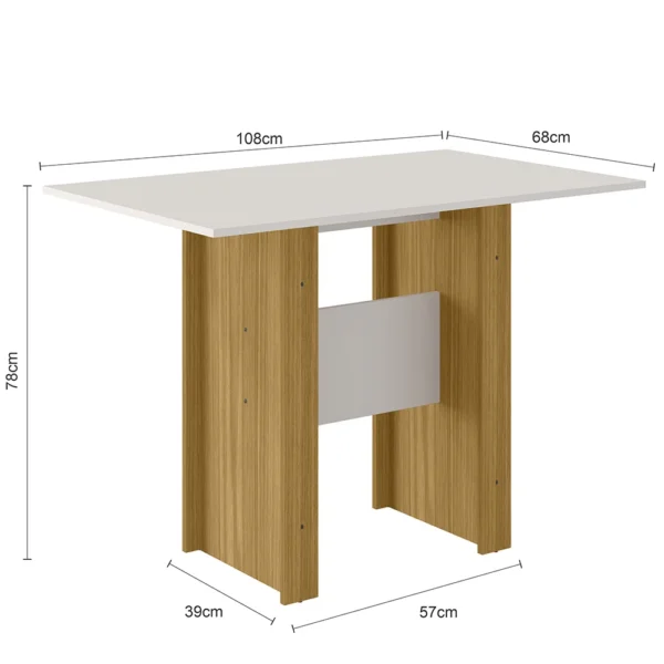 Mesa de Jantar Milano 4 Lugares com Cadeira Clara - Imagem 4