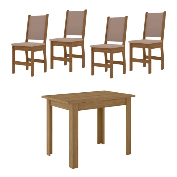 Mesa de Jantar Bellagio 4 Lugares com Cadeira Clara Freijo UV - Imagem 4