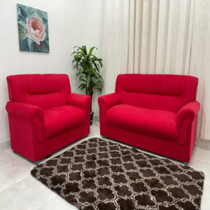 Conjunto de sofá 2 x 3 lugares REF 2030 – Vermelho Suede